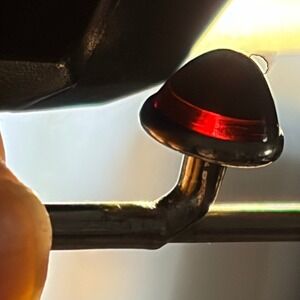 Antique Victorian Red Glass Cabochon Stick Pins Set of 3 Cravat Tie Pins Lapel